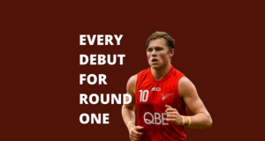 Every AFL Debutant playing in Round One